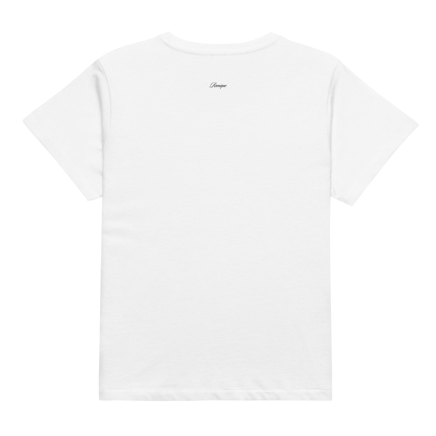 Women’s high-waisted embroidered statement tee