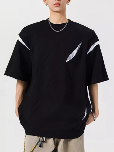 Men's Full Size Oversized Streetwear Short Sleeve T-Shirt Plus Size