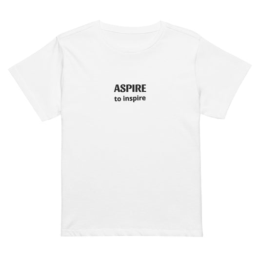 Women’s high-waisted embroidered statement tee